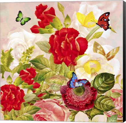 Framed Forest Of Flowers Print