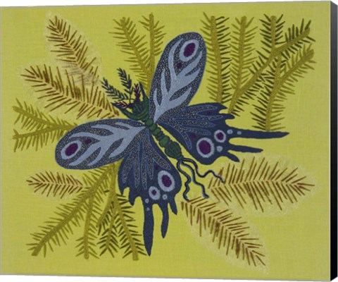 Framed Butterfly Blue Print