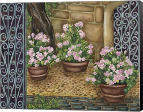 Framed California Pots Pinks Print