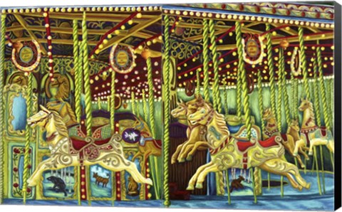 Framed Carousel Esther Sam Sally Print