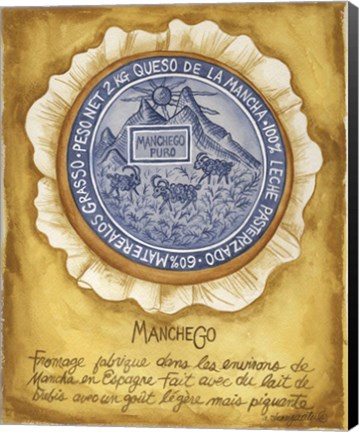 Framed Cheese Manchego Print