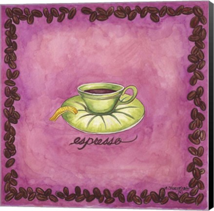Framed Coffees Espresso Print