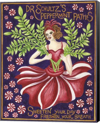 Framed Food Label Peppermints Print