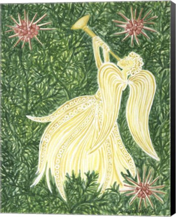 Framed Angels Yellow Print