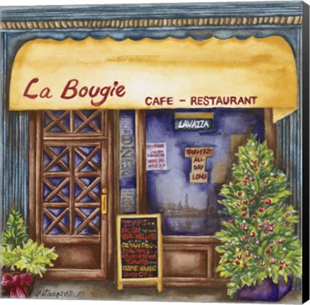 Framed Cafes La Bougie Print