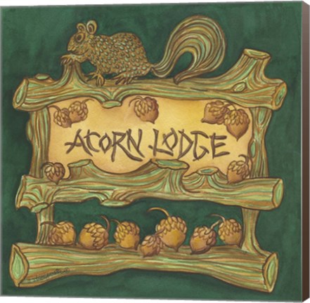 Framed Adirondack Acorn Lodge Print