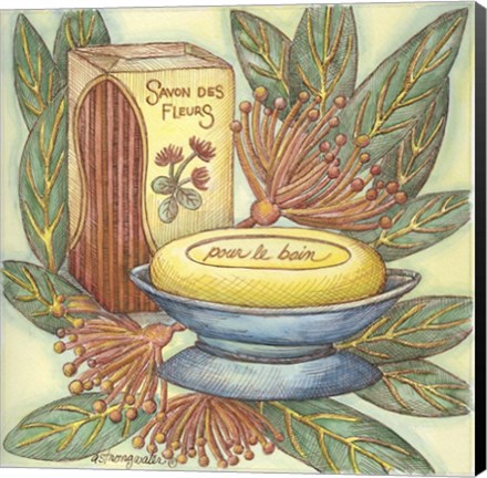 Framed Savons Des Fleurs Print