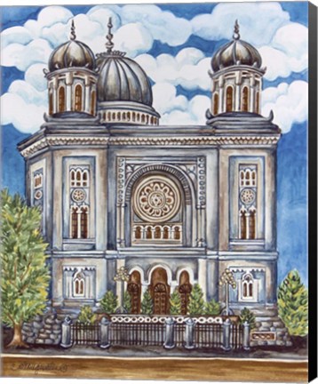 Framed Synagogue Nuremburg Exterior Print