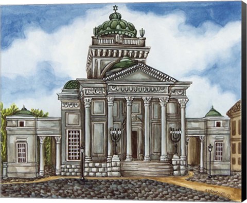 Framed Synagogue Warsaw Exterior Print