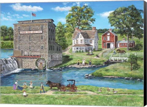 Framed Mill Gatherings Print