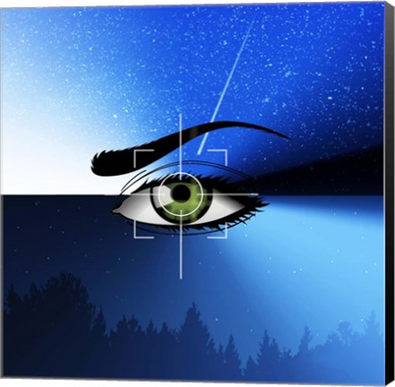 Framed Eye in the Sky Print