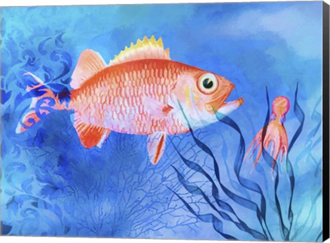 Framed Red Fish Sea Life Print