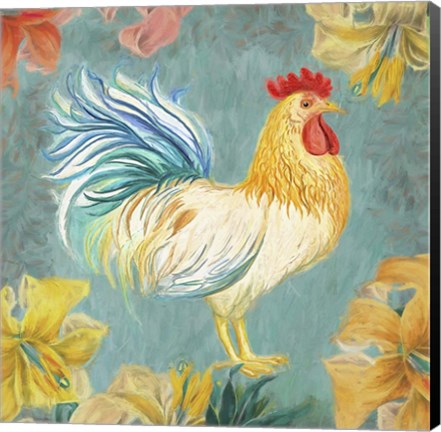 Framed Rooster I Print