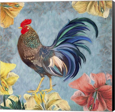 Framed Rooster IV Print