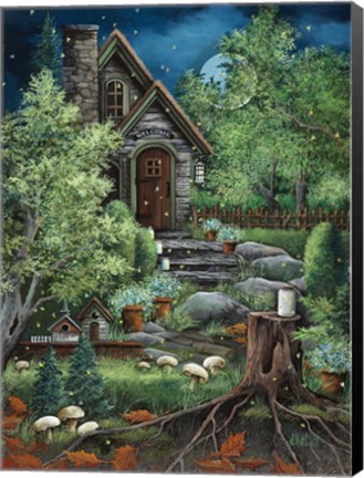 Framed Fairyland and Fireflies Print