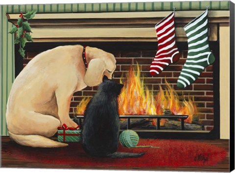 Framed Waiting for Santa Print
