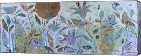 Framed Three Birds In The Garden Print