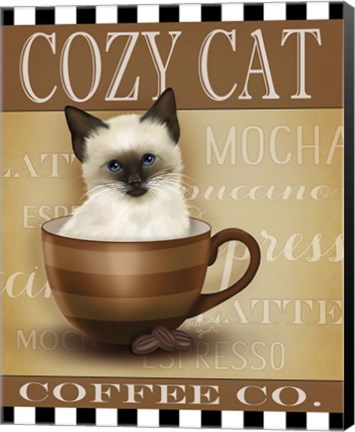 Framed Coffee Cat Print