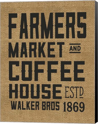 Framed Farmers Market Coffee House Print