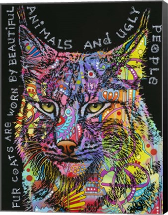 Framed Psychedelic Bobcat Print