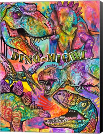 Framed Dino - Might Print