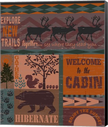 Framed Cabin Throw Print