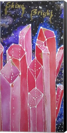 Framed Shine Bright Strawberry Quartz Print
