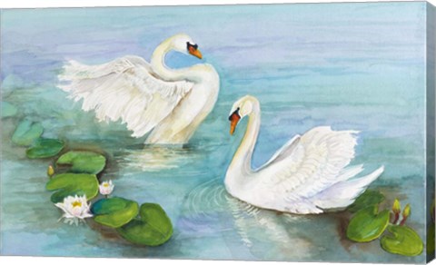 Framed Swan Lake Print