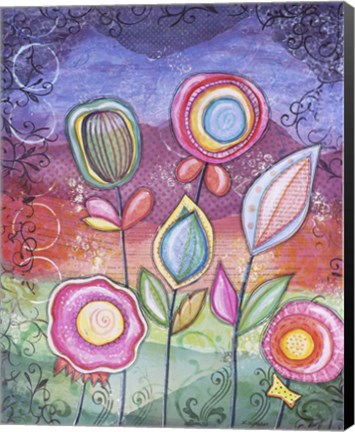 Framed Flower Garden Print
