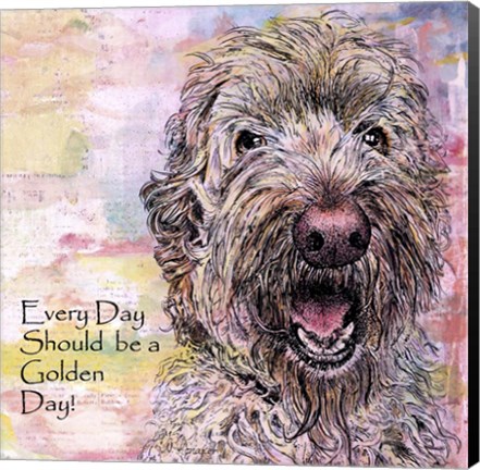 Framed Golden Doodle Day Print