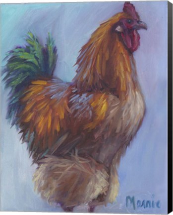 Framed Rooster Red Print