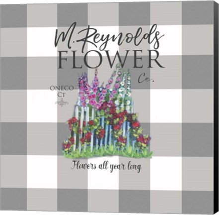 Framed Reynolds Flower Co black Print