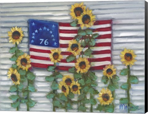 Framed Aunt Cil&#39;s Flag Print