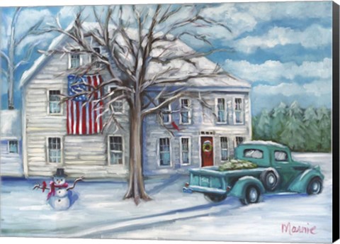 Framed Christmas Delivery Mystic Print