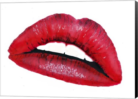 Framed Lips II Print