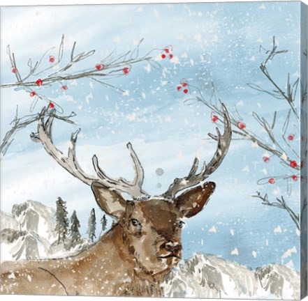 Framed Reindeer Print