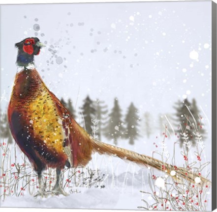 Framed Christmas Pheasant Print