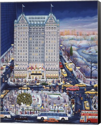 Framed Winter Plaza Print
