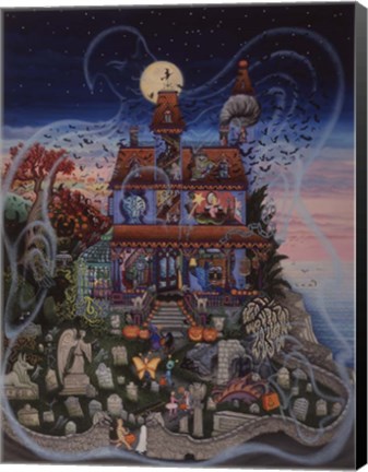 Framed Haunted House Print