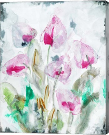 Framed Gold leaf Cyclamen 1 Print