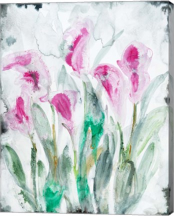 Framed Gold leaf Cyclamen 2 Print