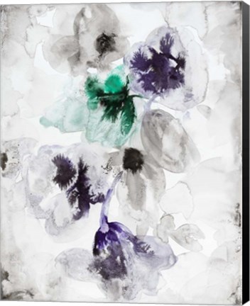 Framed Pansy Indigo 1 Print