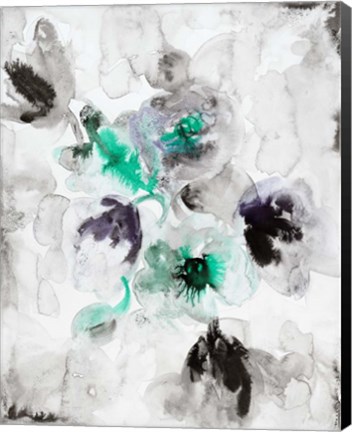 Framed Pansy Indigo 2 Print