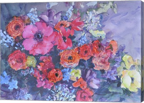 Framed Magenta Garden Print