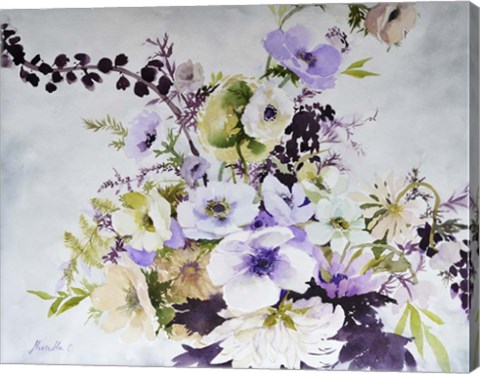 Framed Purple Bouquet Print