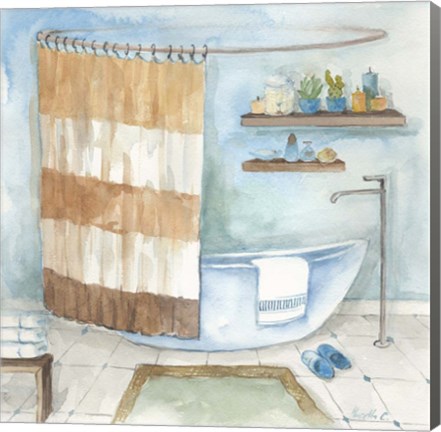 Framed Contemporary Bathroom I Print