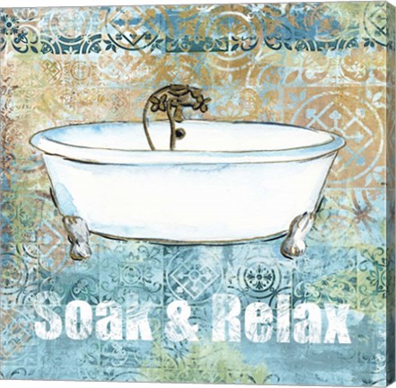 Framed Golden Bathroom I A Print