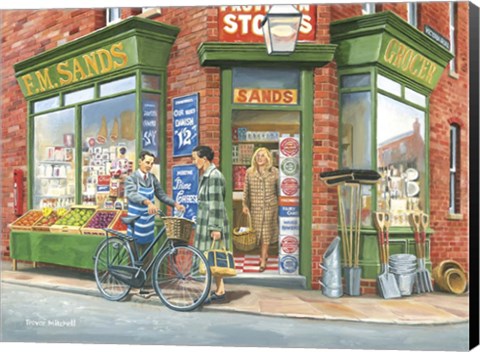 Framed Corner Shop Print