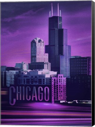Framed Violet Chicago Print