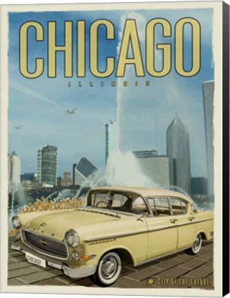 Framed Chicago City of the Future Print